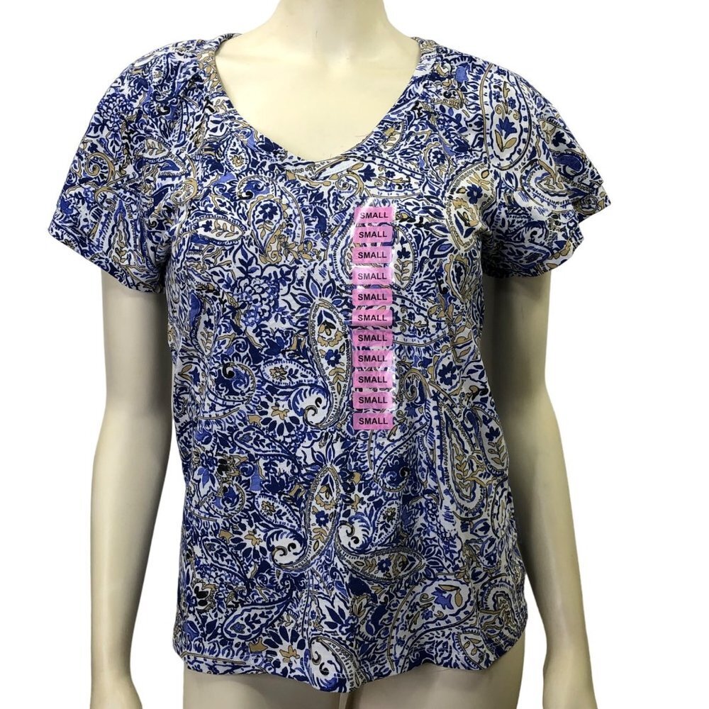 RAFAELLA Ladies Knit V-Neck Top SM new with‎ tag